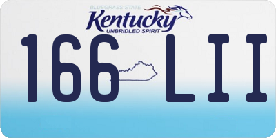 KY license plate 166LII