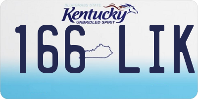 KY license plate 166LIK