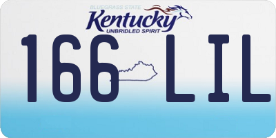 KY license plate 166LIL