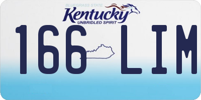 KY license plate 166LIM