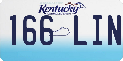 KY license plate 166LIN