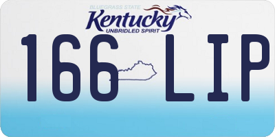 KY license plate 166LIP