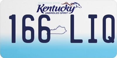 KY license plate 166LIQ