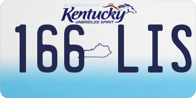 KY license plate 166LIS