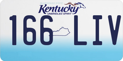 KY license plate 166LIV