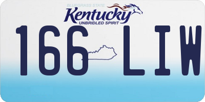 KY license plate 166LIW