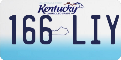 KY license plate 166LIY