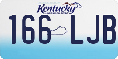 KY license plate 166LJB