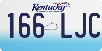 KY license plate 166LJC