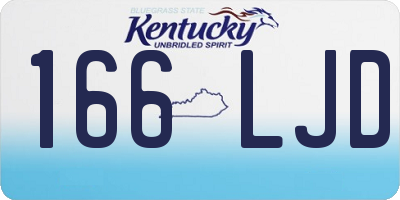 KY license plate 166LJD