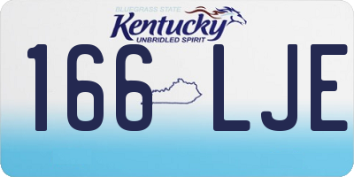 KY license plate 166LJE