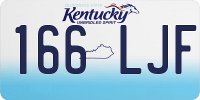 KY license plate 166LJF