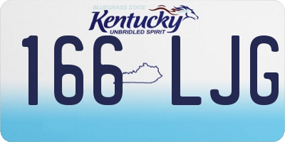 KY license plate 166LJG