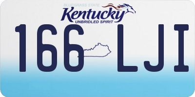 KY license plate 166LJI