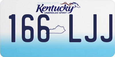 KY license plate 166LJJ