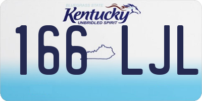 KY license plate 166LJL
