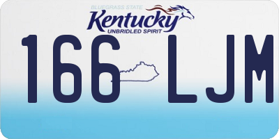 KY license plate 166LJM
