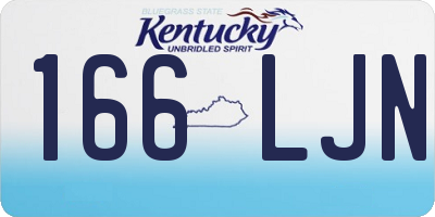 KY license plate 166LJN