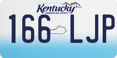 KY license plate 166LJP