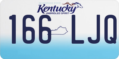 KY license plate 166LJQ