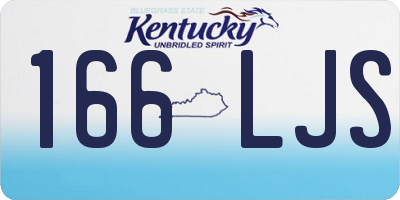 KY license plate 166LJS
