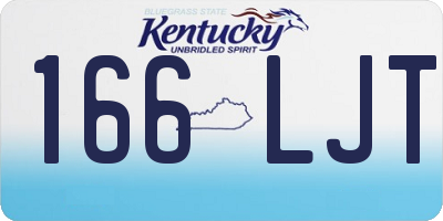 KY license plate 166LJT