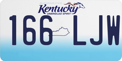 KY license plate 166LJW
