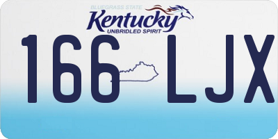 KY license plate 166LJX