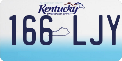 KY license plate 166LJY