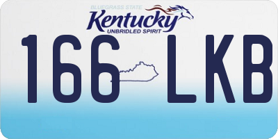 KY license plate 166LKB