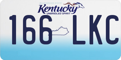 KY license plate 166LKC