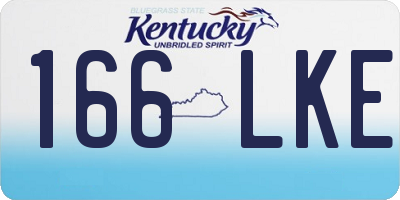KY license plate 166LKE