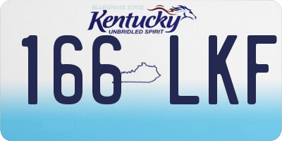 KY license plate 166LKF