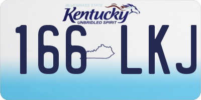 KY license plate 166LKJ