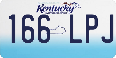 KY license plate 166LPJ