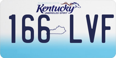 KY license plate 166LVF