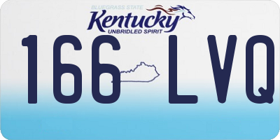 KY license plate 166LVQ