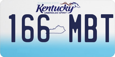 KY license plate 166MBT