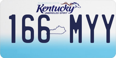 KY license plate 166MYY