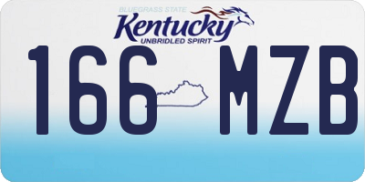 KY license plate 166MZB