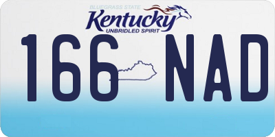 KY license plate 166NAD