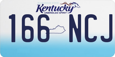 KY license plate 166NCJ