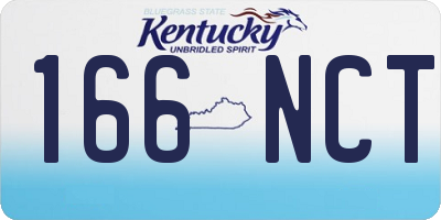 KY license plate 166NCT
