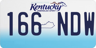 KY license plate 166NDW