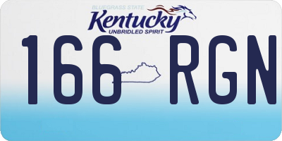 KY license plate 166RGN