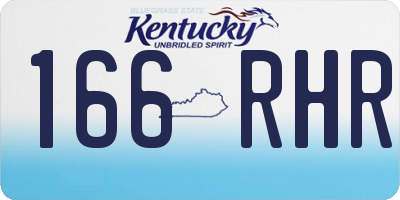 KY license plate 166RHR