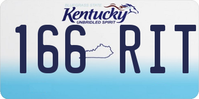 KY license plate 166RIT