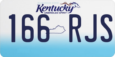 KY license plate 166RJS