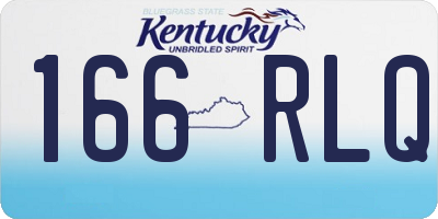 KY license plate 166RLQ
