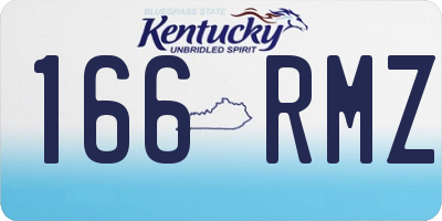 KY license plate 166RMZ